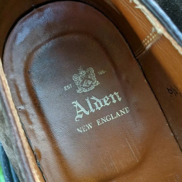 Alden #2834 Straight Tip Mocha Kid Suede Bluchers - Picture 7 of 9